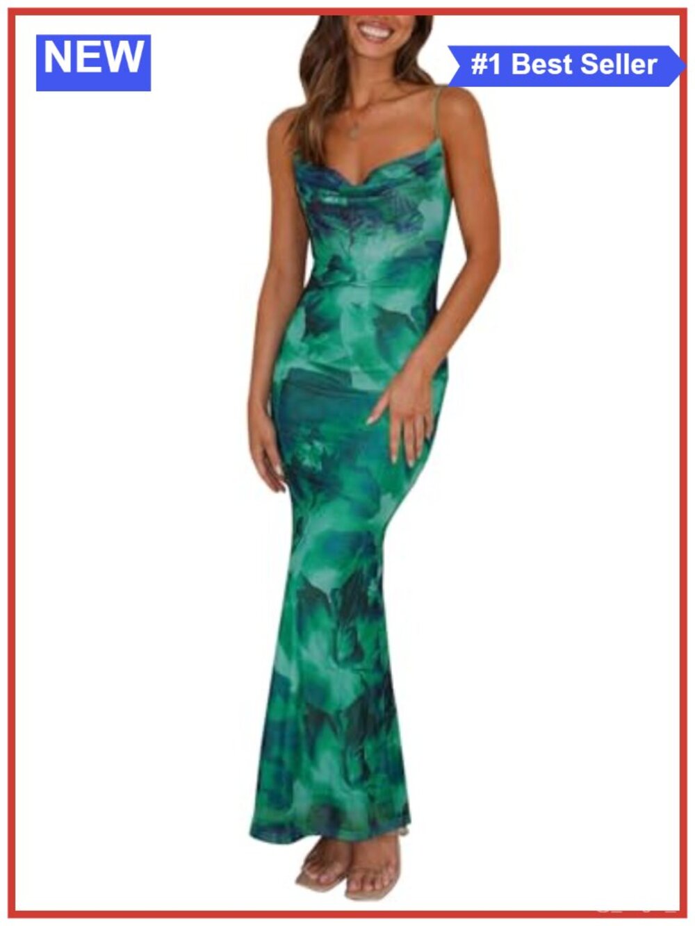 Floral Spaghetti Strap Bodycon Maxi Dress Sleeveless Backless Stretch
